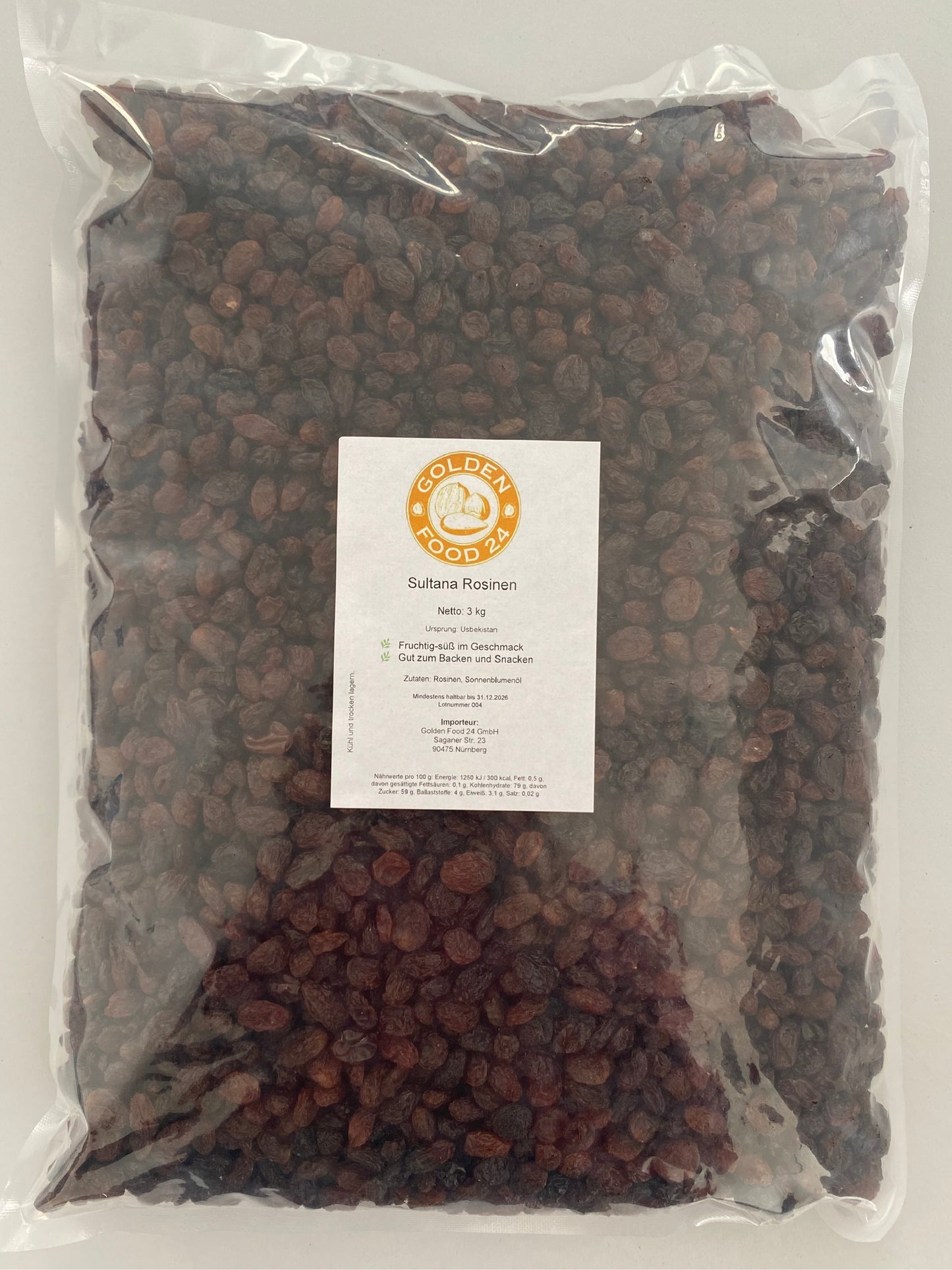 Sultana Rosinen 3 kg | getrocknete Weinbeeren