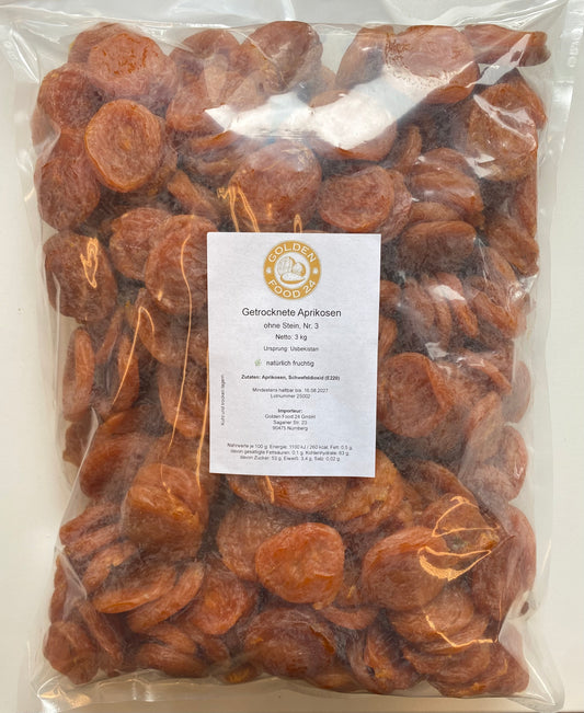 Getrocknete Aprikosen, Natürlich Weich, Süß und Aromatisch, 3 kg