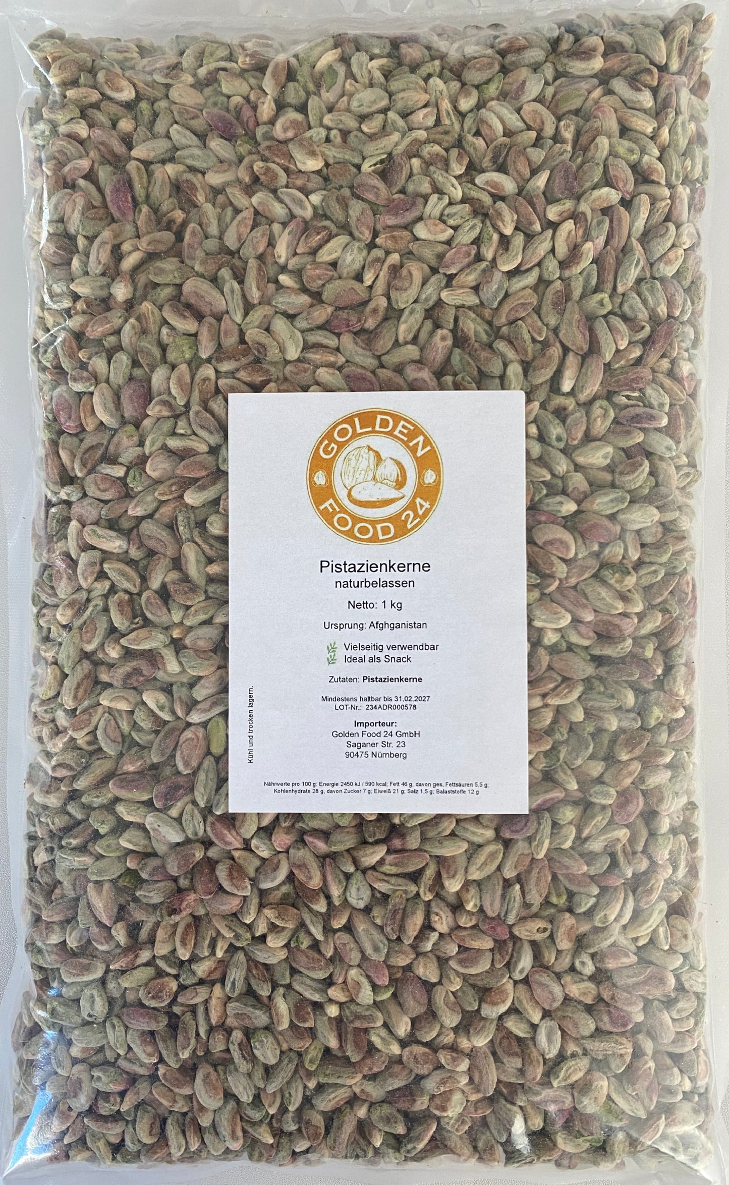 Pistazienkerne 1 kg naturbelassen | ungesalzen | ohne Schale | Pistazien Kerne