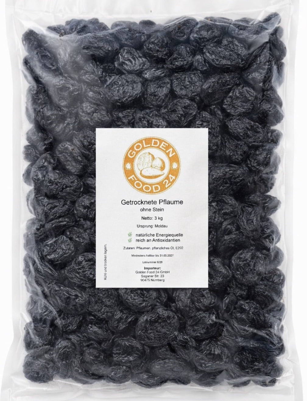 Getrocknete Pflaumen ohne Stein 3 kg