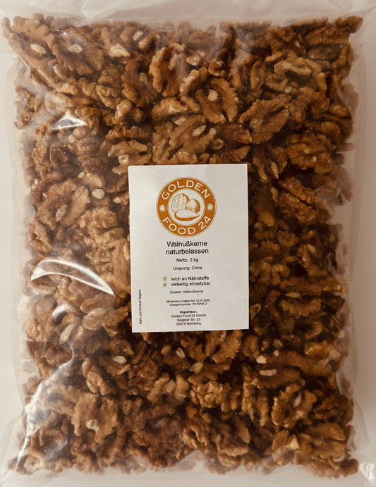 Walnusskerne natur 2 kg | Walnüsse | Backen, Kochen, Müsli | Großpackung